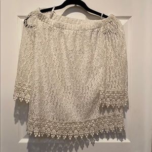 Lace off the shoulder top